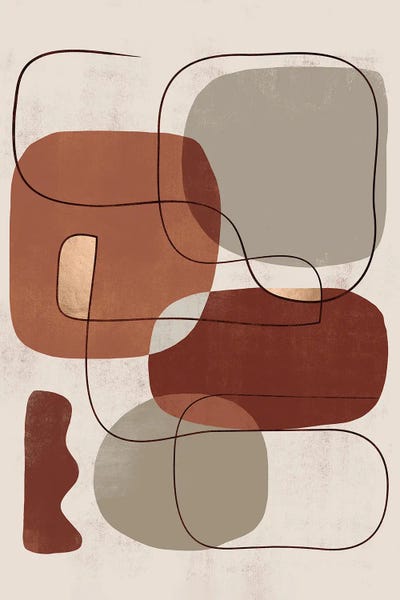 Abstract Spring Geometric II by Helo Moraes framed canvas print