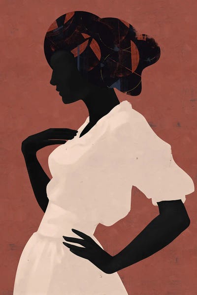 Abstract Sundown Girl II by Helo Moraes framed canvas print