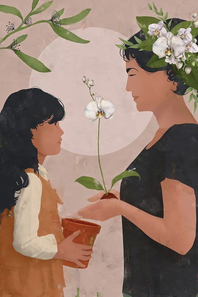 Orchids: Abstract Sundown Girl III by Helo Moraes