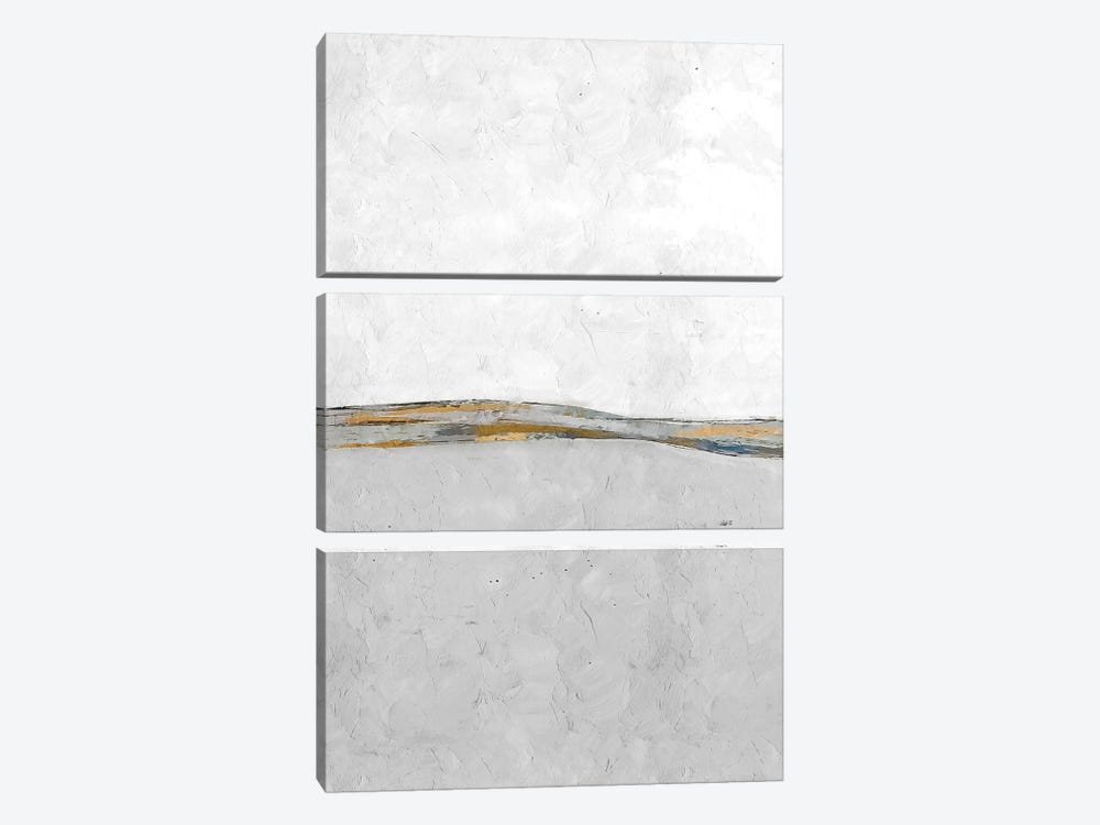 Abstract White Diptych I by Helo Moraes 3-piece Canvas Art Print