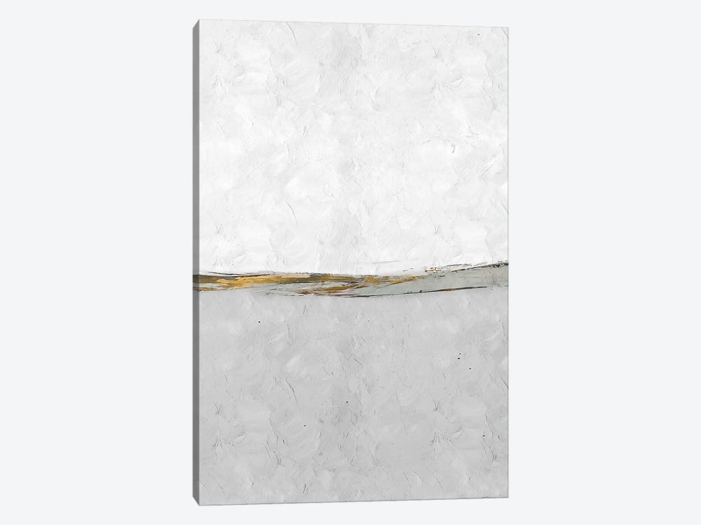 Abstract White Diptych II by Helo Moraes 1-piece Canvas Wall Art