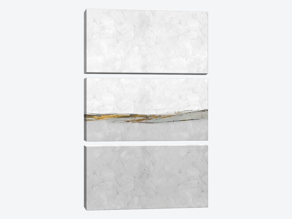 Abstract White Diptych II by Helo Moraes 3-piece Canvas Art