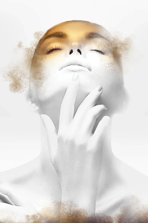 Woman White And Gold by Helo Moraes wall art