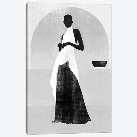 Woman White And Black II Canvas Print #HMS535} by Helo Moraes Art Print