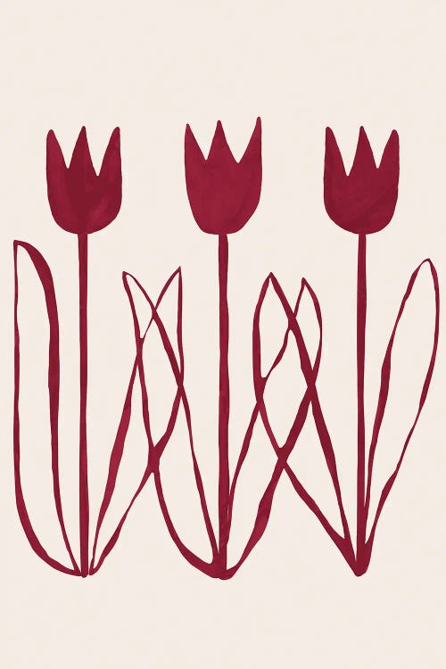 Abstract Magenta Tulip