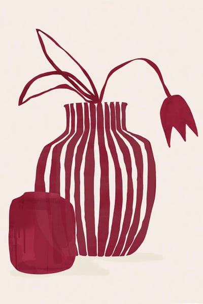 Dopamine Decor: Abstract Magenta Tulip II by Helo Moraes