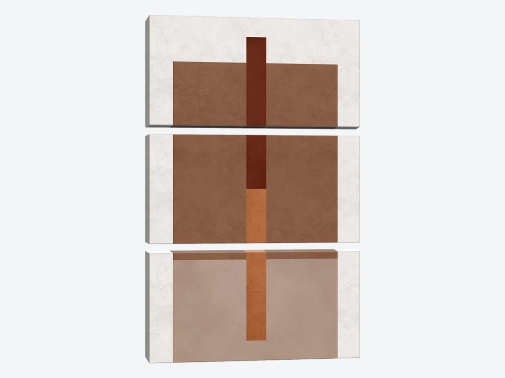 Abstract Square XIX by Helo Moraes 3-piece Art Print