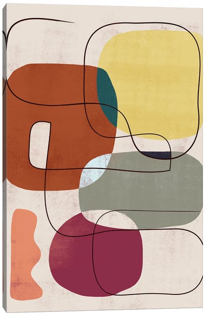 Abstract Colors Geometric I Canvas Art Print - Helo Moraes