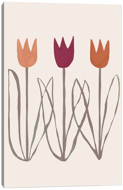 Abstract Colors Tulip I Canvas Art Print - Helo Moraes