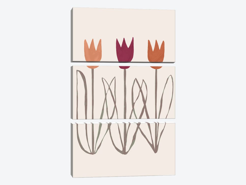 Abstract Colors Tulip I by Helo Moraes 3-piece Art Print