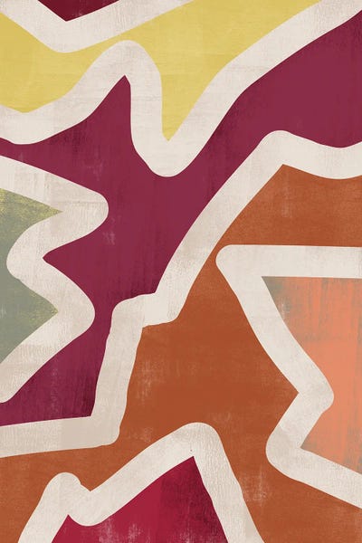 Abstract Colors Clean I by Helo Moraes framed canvas print