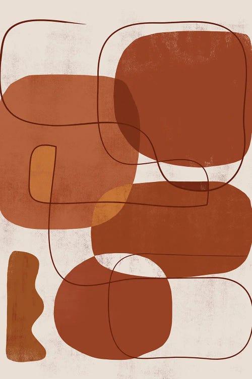 Abstract Caramel Brush I by Helo Moraes wall art