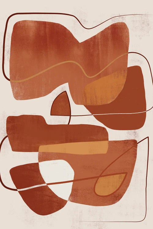 Abstract Caramel Brush II by Helo Moraes wall art