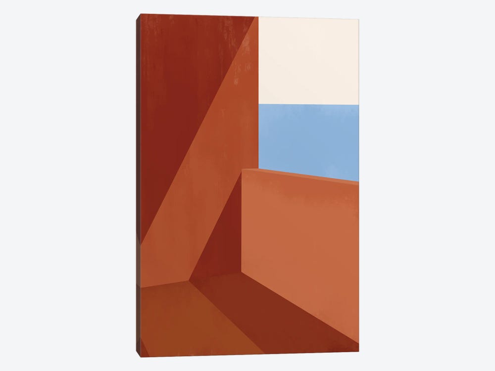 Abstract Caramel Geometric I by Helo Moraes 1-piece Canvas Art