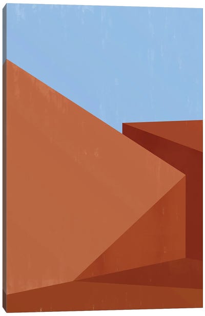Abstract Caramel Geometric II Canvas Art Print - Jordy Blue