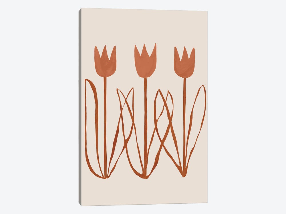 Abstract Caramel Tulip I by Helo Moraes 1-piece Canvas Wall Art