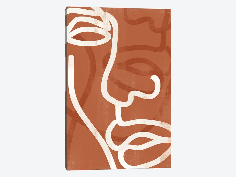Abstract Caramel Face II by Helo Moraes 1-piece Canvas Art