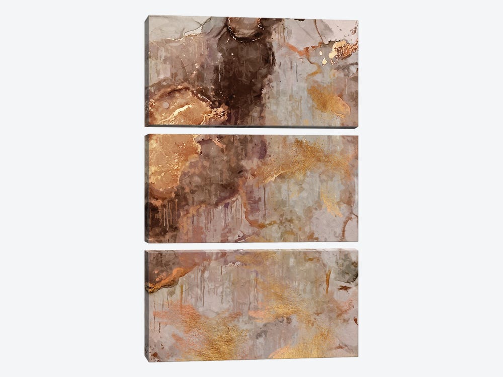 Abstract Marble VI by Helo Moraes 3-piece Canvas Print
