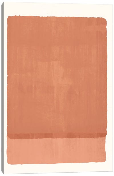 Minimal Orange Canvas Art Print - Pantone 2024 Peach Fuzz