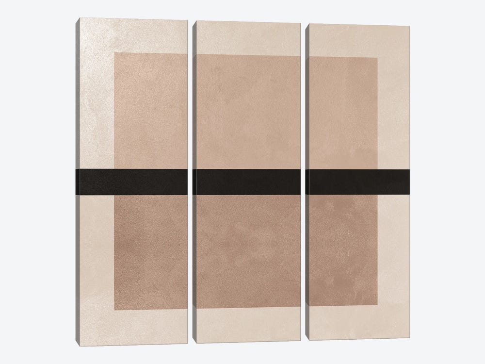 Abstract Square XXXIII by Helo Moraes 3-piece Canvas Artwork