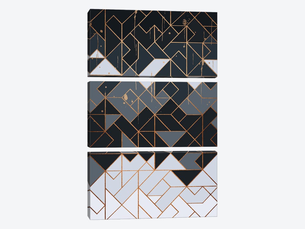 Geometric XII by Helo Moraes 3-piece Canvas Artwork