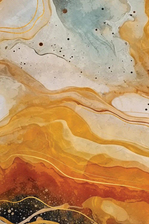 Abstract Marble Orange I