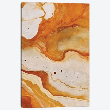 Abstract Marble Orange II Canvas Print #HMS683} by Helo Moraes Canvas Wall Art