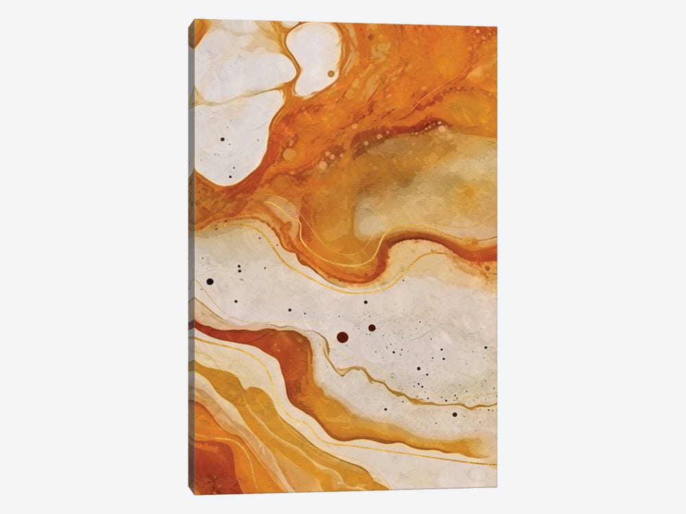 Abstract Marble Orange II by Helo Moraes 1-piece Art Print