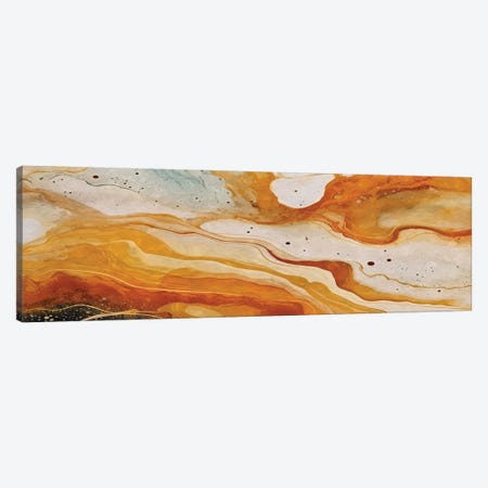 Abstract Marble Orange III Canvas Print #HMS684} by Helo Moraes Canvas Art Print