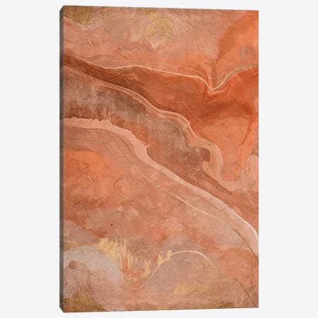 Abstract Marble Orange IV Canvas Print #HMS685} by Helo Moraes Canvas Art Print