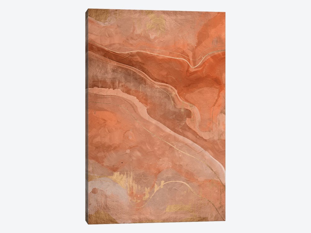 Abstract Marble Orange IV by Helo Moraes 1-piece Art Print