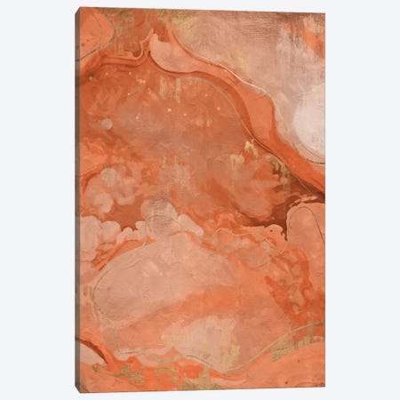 Abstract Marble Orange V Canvas Print #HMS686} by Helo Moraes Canvas Art Print