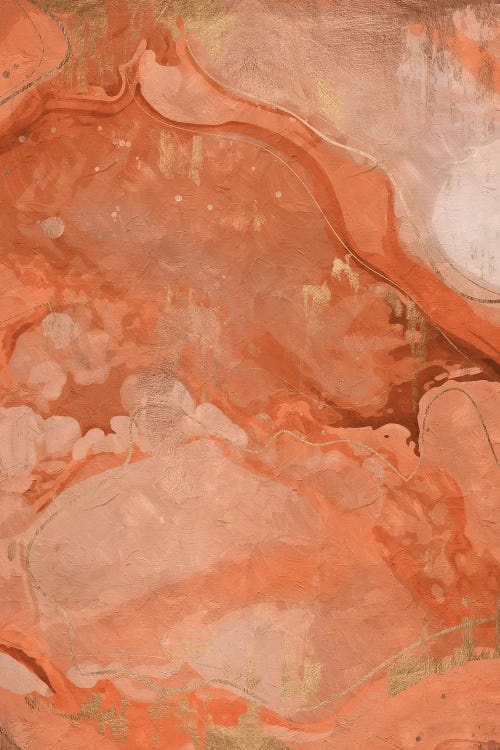 Abstract Marble Orange V