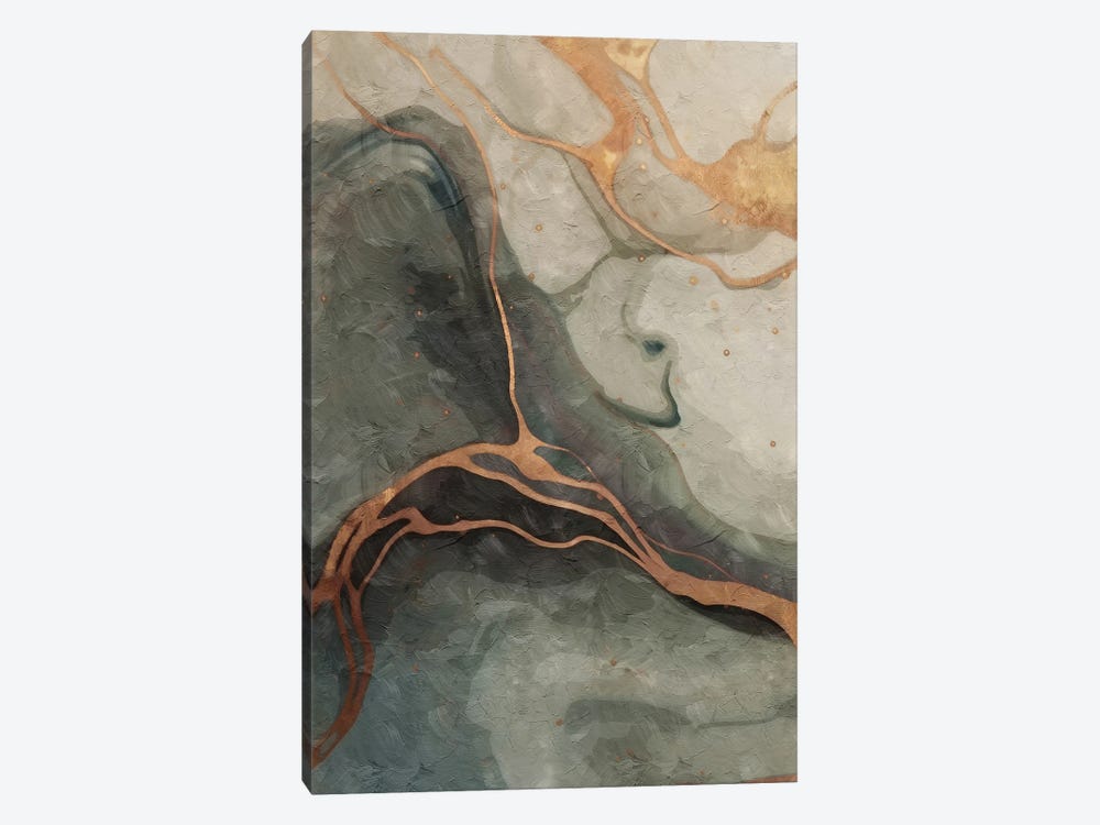 Abstract Marble Green I by Helo Moraes 1-piece Canvas Wall Art