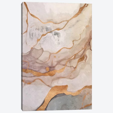 Abstract Marble Gold I Canvas Print #HMS691} by Helo Moraes Art Print