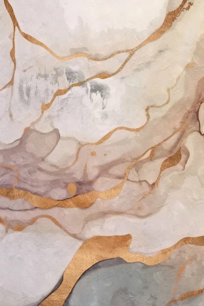 Glam Décor: Abstract Marble Gold I by Helo Moraes