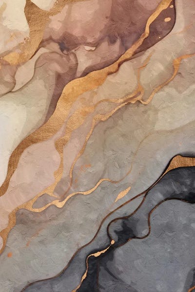 Office: Abstract Marble Gold II by Helo Moraes