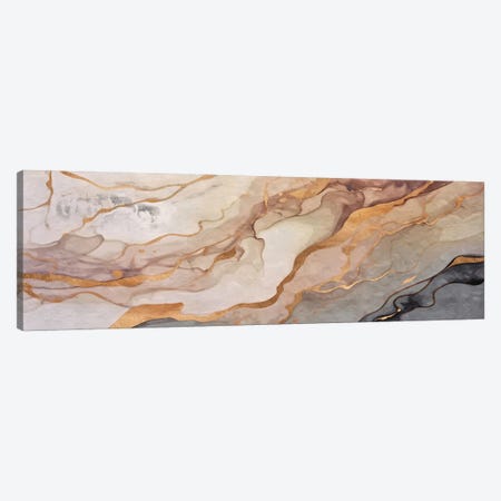 Abstract Marble Gold III Canvas Print #HMS693} by Helo Moraes Canvas Print