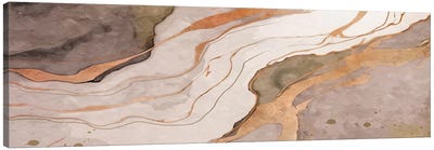 Abstract Marble Grey III Canvas Art Print - Rose Gold Art