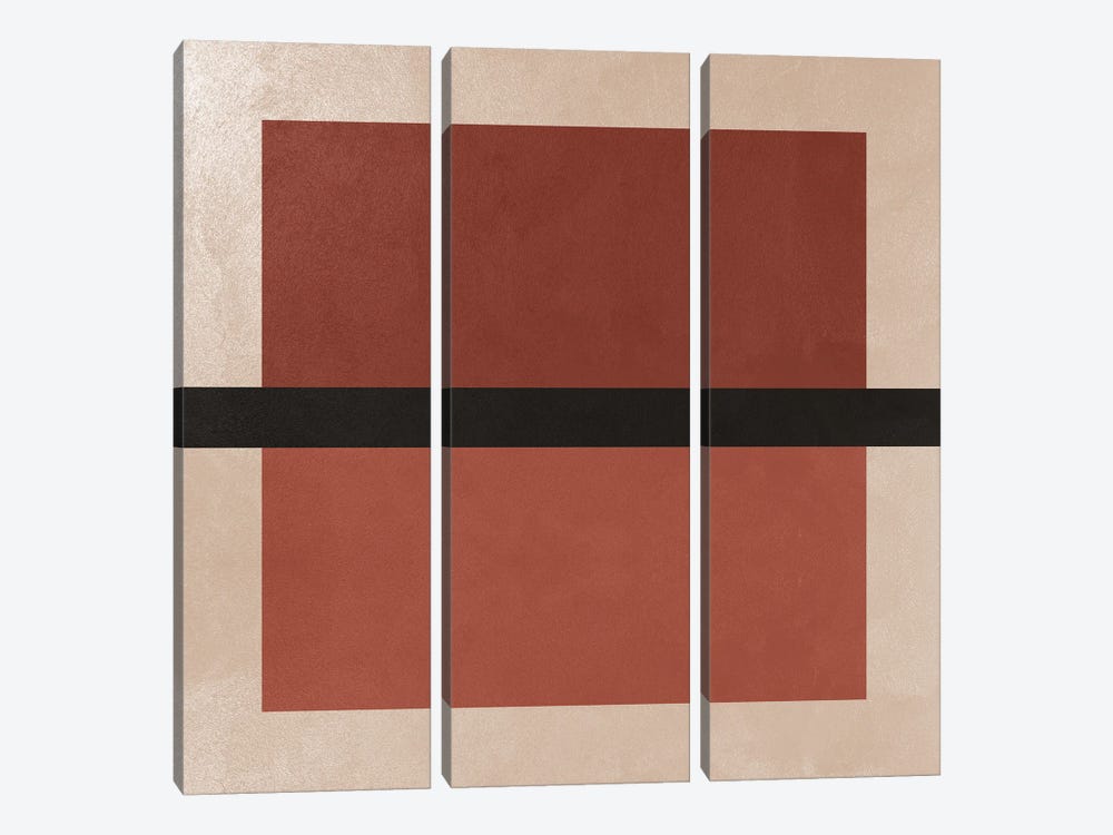 Abstract Square XXXVI by Helo Moraes 3-piece Canvas Print
