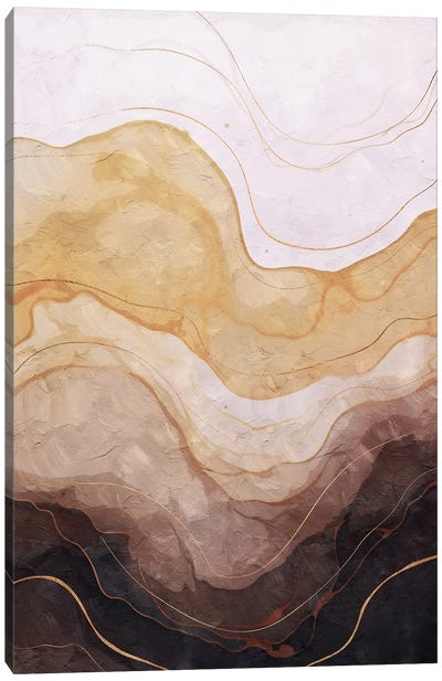 Abstract Marble Wave II Canvas Art Print - Helo Moraes
