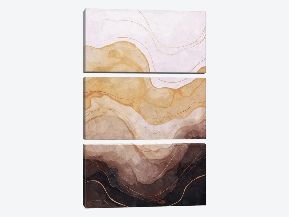 Abstract Marble Wave II by Helo Moraes 3-piece Canvas Artwork