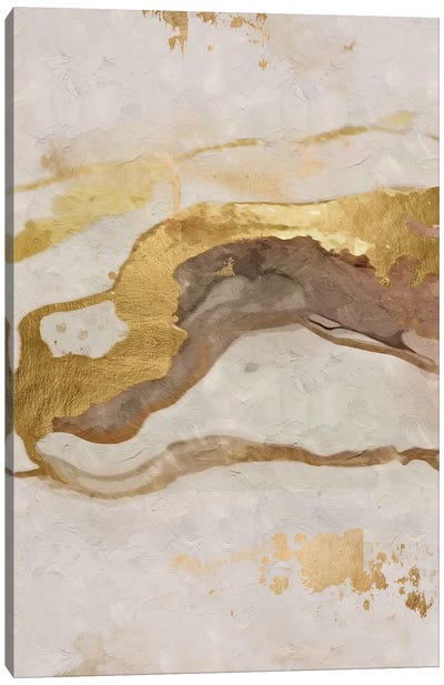 Abstract Marble Golde VI Canvas Art Print - Gold Art