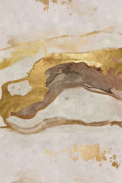 Gold: Abstract Marble Golde VI by Helo Moraes