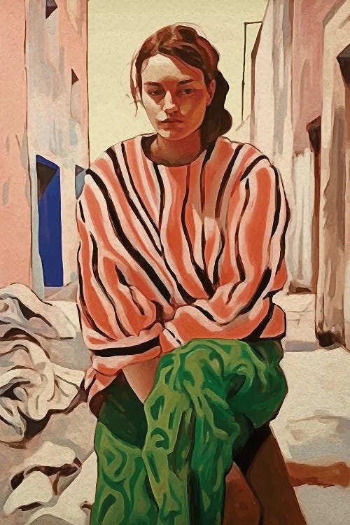 She Is Thinking I by Helo Moraes wall art