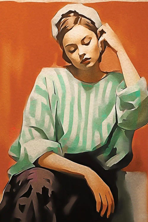 She Is Thinking IV by Helo Moraes wall art