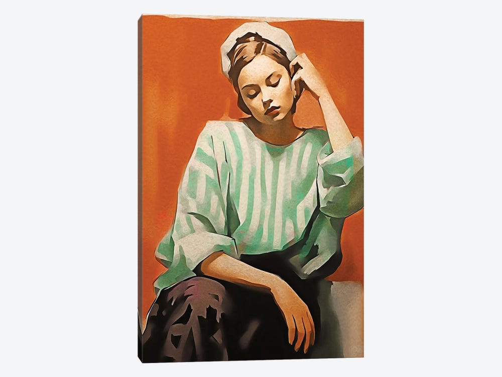 She Is Thinking IV by Helo Moraes 1-piece Canvas Wall Art