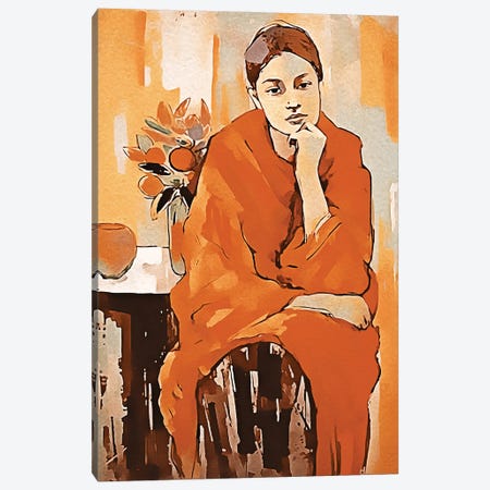 She Is Thinking VI Canvas Print #HMS711} by Helo Moraes Canvas Wall Art