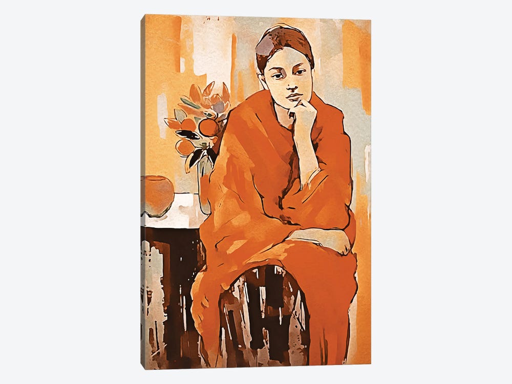 She Is Thinking VI by Helo Moraes 1-piece Canvas Print