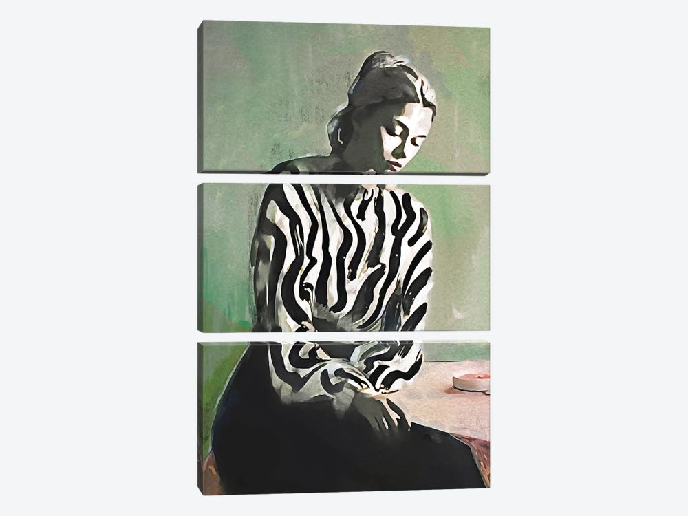 She Is Thinking VIII by Helo Moraes 3-piece Art Print